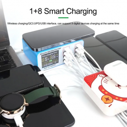 8-Port Ladestation für all deine Geräte iPhone iPad und Co.