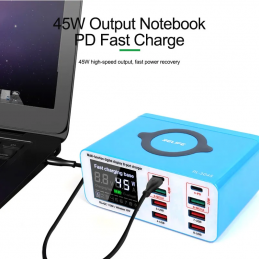 8-Port Ladestation für all deine Geräte iPhone iPad und Co.