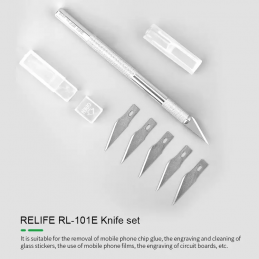 SUNSHINE RELIFE RL-101E Knife Set Reparatur Messer Skalpell Metall Präzisionsmesser Klinge wechselbar