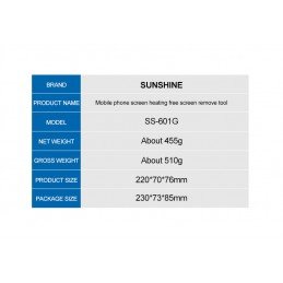 Sunshine SS-601G Universal LCD Screen Separator Werkzeug Demontage Bildschirm Entfernen Installation Öffnung