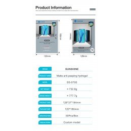 Hydrogel Schutzfolie SS-057S privacy film 50 Stk.