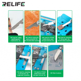 Sunshine RELIFE RL-101B Skalpell 8in1 Reparatur Messer Skalpell Metall Präzisionsmesser Klinge wechselbar