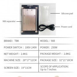 Handy Display Trennen TBK-988 Heizplatte automatische LcD Trennung