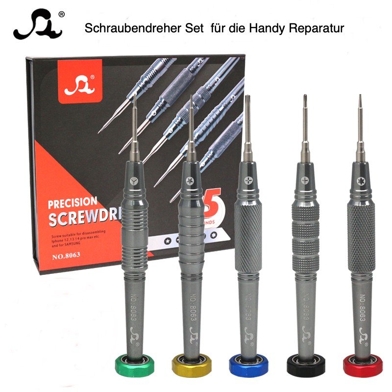 Schraubendreher Set No.8063 5-tlg iPhone Handy Reparatur