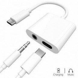 Adapter USB-C auf 3,5mm Audio Weiß