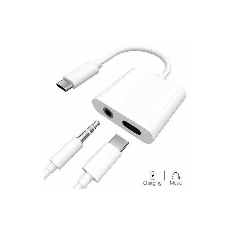 Adapter USB-C auf 3,5mm Audio Weiß