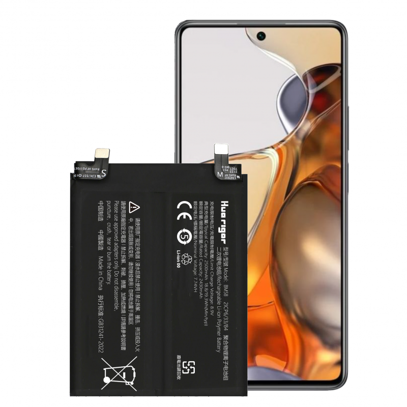 Huarigor Akku für BM58 MI 11T PRO 2430mAh