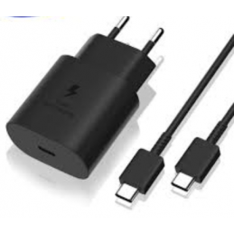 C-C Adaptor Ladegerät Schnellladegerät 45W für Samsung mit Kabel Schwarz
