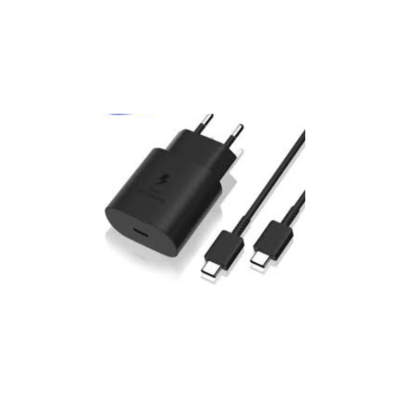 C-C Adaptor Ladegerät Schnellladegerät 45W für Samsung mit Kabel Schwarz