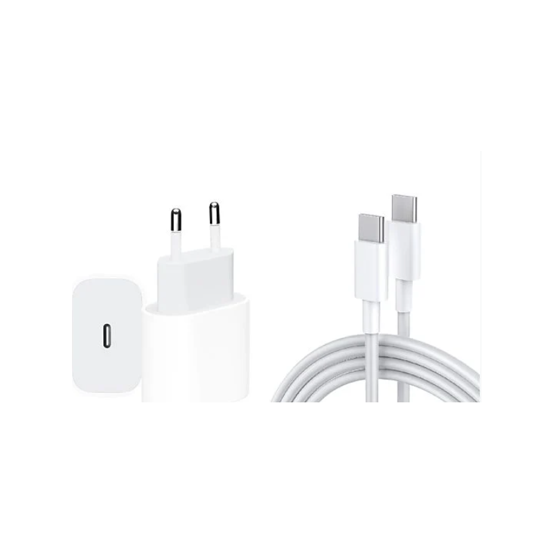 C-C Adapter Ladegerät 35W für iPhone 15 Pro Max mit Kabel Weiß