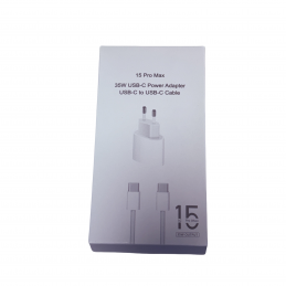 C-C Adapter Ladegerät 35W für iPhone 15 Pro Max mit Kabel Weiß