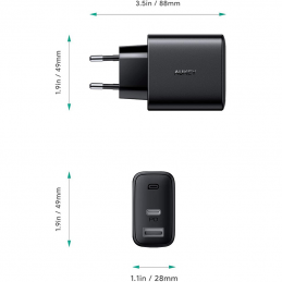 AUKEY 32W 2-Port PD Wall Charger Adapter Ladegerät PA-F3S