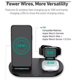 AUKEY 3-in-1 Wireless Charging Station LC-A3