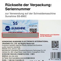 Hydrogel Schutzfolie SS-057 füür Sunshine 890C Foliermaschine