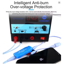 SUNSHINE SS-905D Smart Boot Netzteil Testkabel für iPhone 6S-16 Pro Max und fast alle Android Geräte